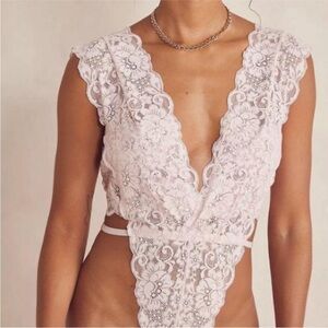 We Are HAH Cut to the Chase Lace Bodysuit